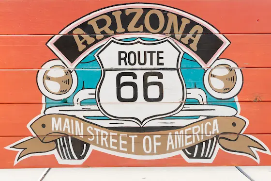 Arizona Route 66 mural, SR22 insurance filing in Arizona